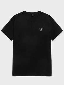 Manfinity BRENVOR Men's Minimalist Printed Round Neck Short Sleeve T-Shirt, Couple Things