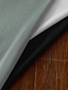 SWAVVY 男士纯色圆领罗纹休闲背心，夏季