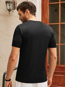 Manfinity VCAY 5pcs/Set Men Casual Versatile Solid Color Short Sleeve T-Shirts Tee, Summer - Multicolor - View 4