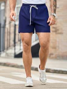 Manfinity VCAY 3pcs Pack Men's Casual Digital Print Swim Shorts, Suitable For Holiday - Multicolor - View 8