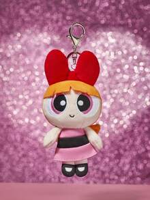 THE POWERPUFF GIRLS X SHEIN 1个立体毛绒钥匙扣，可爱站立造型，经典形状，适合挂在包包、钥匙链、书包等处，适合青少年、成人等，图案为泡泡、花花、毛毛。 - 彩色 - 查看 11