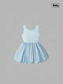 Sweetra Vestido de línea A de princesa de ballet con decoración de volantes y mariposa vintage para niñas bebé en verano, nuevo, en color negro - Azul - Ver 2