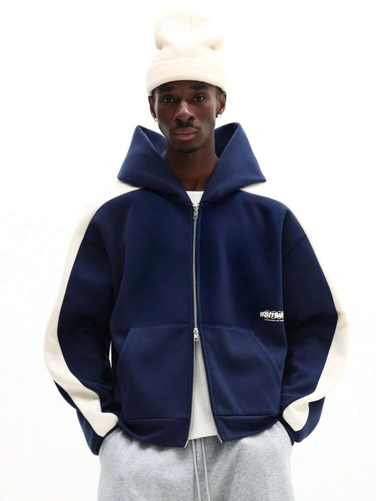 Sweat à capuche zippé avec imprimés graphiques