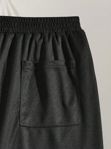 Manfinity VCAY 3pcs Knitted Casual Solid Color Pleated Shorts Set - Multicolor - View 11