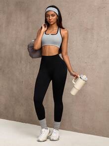 Dewbera 1 Stück nahtloser Damen Sport-BH mit abnehmbaren Pads und Hakenverschluss, geeignet für Laufen, Yoga, Workout