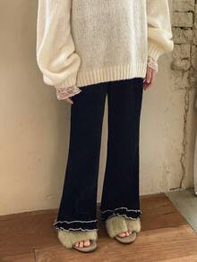 DAZY Tween Girls' Casual Solid Color Loose Straight Leg Pants