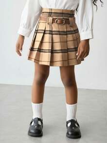 Maija Kids Maija Kids 这款女童格子百褶裙配有腰带，适合感恩节、冬季等各种场合，日常穿着舒适，适合庆祝活动、秋季和冬季穿着，方便叠穿，时尚百搭，适合秋冬季日常穿着、街头风格和居家穿着。四季皆宜，是圣诞节和假期的理想礼物。 - 卡其色 - 查看 5