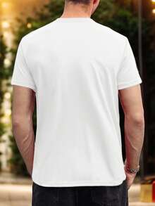 Weihnachts-Weihnachtsmann T-Shirt, Weihnachts-/Weihnachtsmann-Muster Herren T-Shirt - 100% Polyester, lässiger Rundhals-Kurzarm T-Shirt, maschinenwaschbar, ideal für Herren Weihnachts-Lässig-Oberteile/geeignet für Familien-Weihnachten/Weihnachtsparty-Kleidung//Weihnachts-Lässig-Stil//Weihnachts-Muster T-Shirt/Partnerlook Oberteile für Herren Weihnachts-T-Shirt