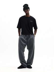 SUMWON Oversized Crew Neck Short Sleeve Summer Club Beverly Hills Rodeo Drive T-Shirt - Black - View 4