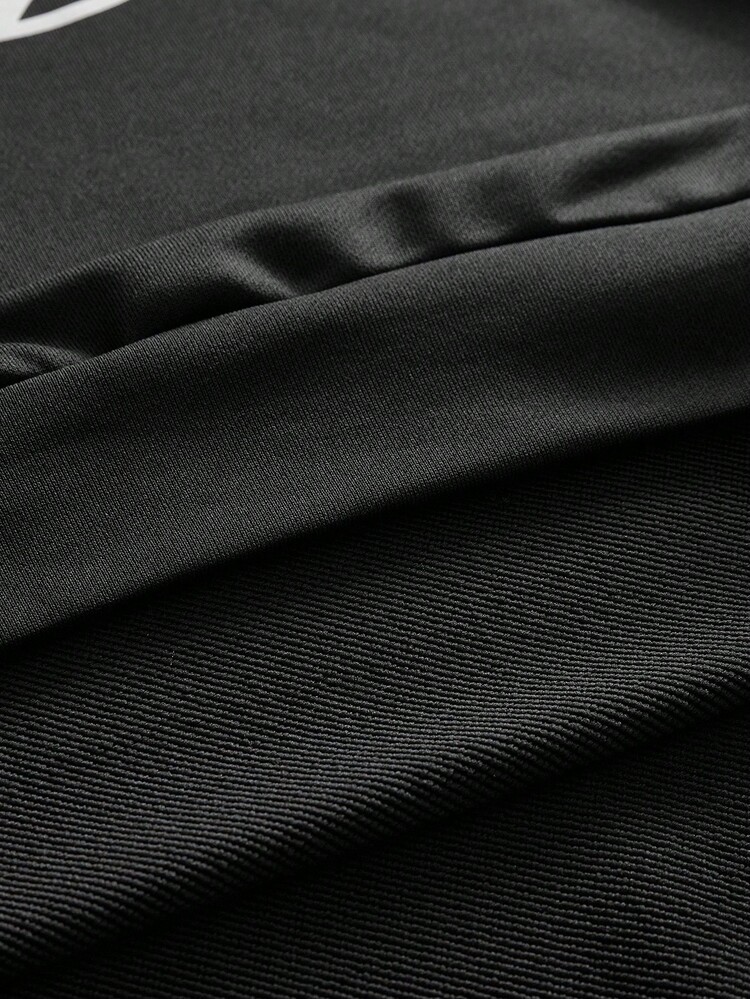 AXEPEAK Plus Size Men's Contrast Color Patchwork Crew Neck Sweatshirt - White - View 6