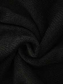 Auralis 大码女装秋冬时尚优雅宽松舒适保暖百搭黑色露肩长袖毛衣连衣裙，冬季连衣裙，秋季穿搭，女士冬装