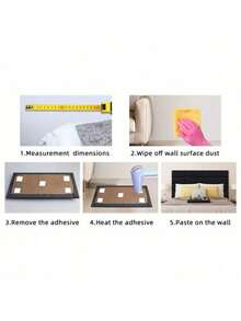 1 Piece 20cmx40cm Self-Adhesive 3D Wall Pad – Anti-Collision Soft Board, Suitable For Bedroom & Corridor Decoration, Easy To Install