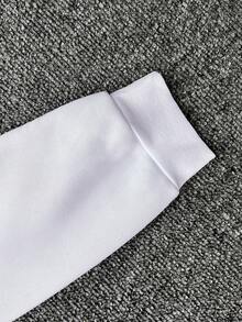 INAWLY sweat-shirt col rond à manches longues avec imprimé minimaliste pour femmes