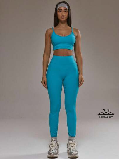 Musera Sport Conjunto de sujetador deportivo y leggings Padel para otoño e invierno, ropa deportiva activa para gimnasio y entrenamiento