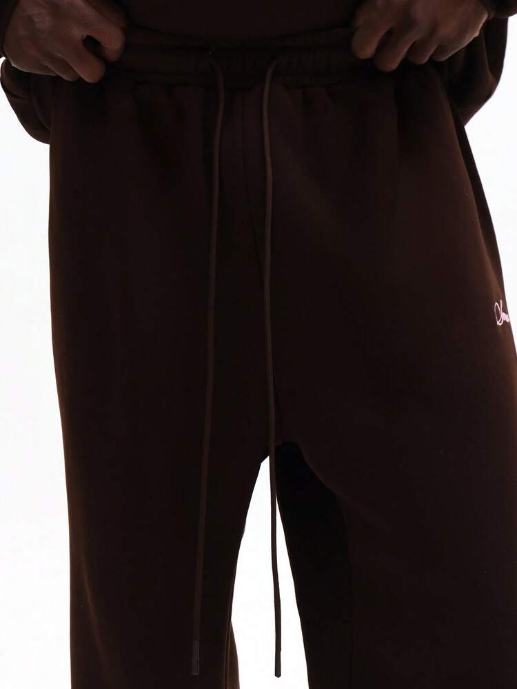 Oversized Brown Fleece Hoodie And Sweatpant Set