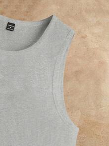 Manfinity VCAY 男士针织休闲上衣3件装，适合日常穿着，男士背心套装，男士无袖上衣，男士基础款背心 - 彩色 - 查看 5