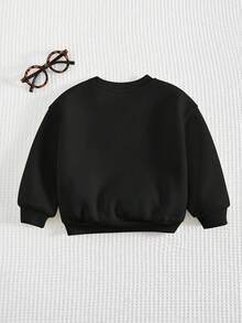 Cozy Pixies Baby Girl Bowknot & Leopard Bear Graphic Round Neck Long Sleeve Pullover Pullover Sweatshirt, Casual Sports Outerwear, Versatile Leopard Toddler Top Girl Baby Girl Clothes Long Sleeve Baby Girl Clothes Spring Fall Baby Girls Sweatshirts Animal Print Clothes Toddler - Black - View 2