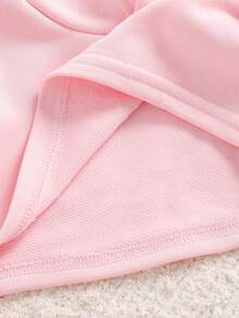 3件套幼儿女童休闲运动简约卫衣套装，春秋季 - 粉色 - 查看 8