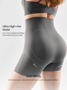 GLOWMODE 1 Pack Tummy Control Core Support Sweat-Wicking Ultra-High Waist Shapewear Shorts Underwear Daily Casual Wear - 深灰色 - 查看 4