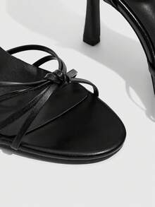 CUCCOO SZL Women's Elegant Commuter Heeled Sandals Valentine's Day - Black - View 6