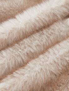 FeverCity 男士长袖秋冬时尚仿毛皮饰边短外套 - 米色 - 查看 6