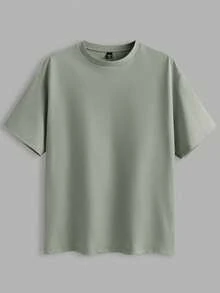 EASEVO 3 件装男士加大码纯色修身圆领短袖 T 恤，休闲针织，适合夏季日常穿着