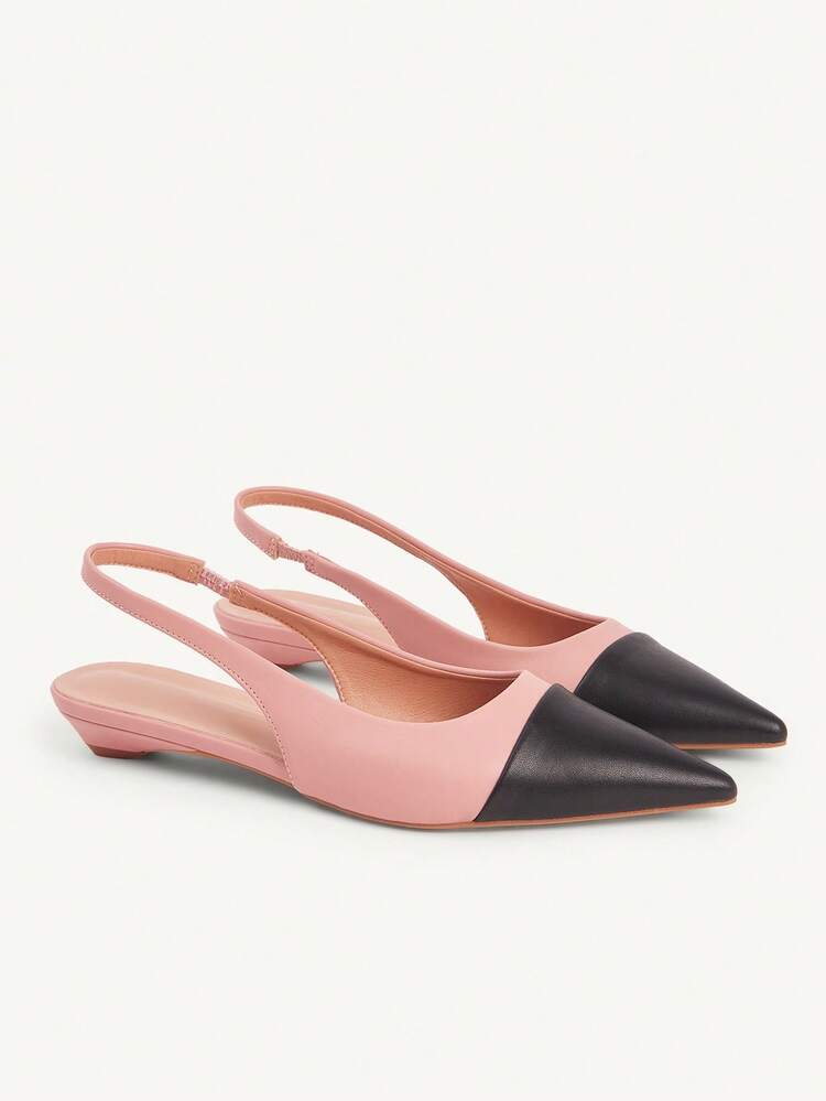 CUCCOO CHICEST Women's New Square Buckle Pointed Toe Low Heel Flat Casual Shoes, Burgundy Patent Leather Backless Flats, Comfortable And Versatile For Work And Commute