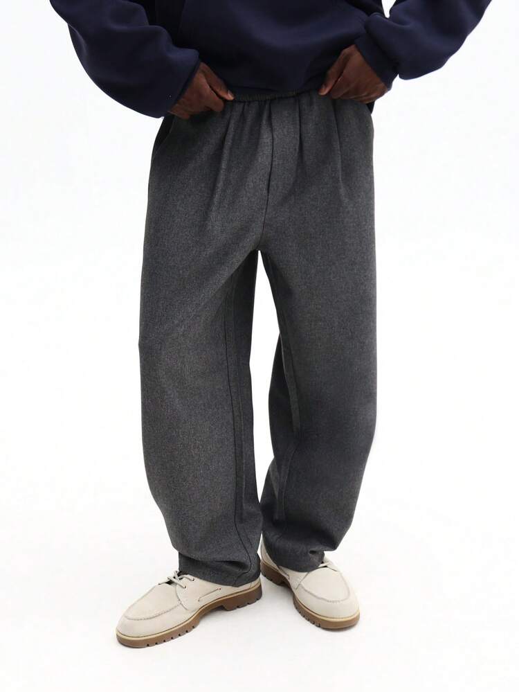 SUMWON Straight Fit Pleated Dress Pants With Classic Tailored Design For Professional Office Wear