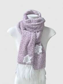 ROMWE Kawaii Bufandas para mujer - Rosa violeta - Ver 1