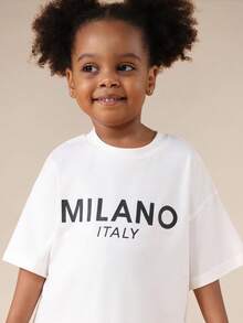 SUMWON 3 paquets de t-shirts en coton à imprimé ville surdimensionné pour enfants, décontractés, pour les vacances d'été, les voyages - Multicolore - Voir 5