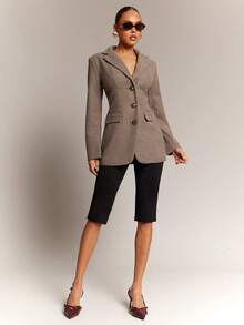 Hauture Damen elegante taillierte Pendlerjacke für Herbst/Winter