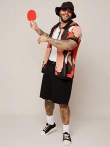 EASEVO 大码男士宽松休闲梭织牛仔短裤、梭织阔腿裤，多色装 - 彩色 - 查看 11