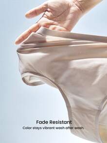 LUVLETTE Plus 3-Pack Mid Waist Basics Microfiber No-Show Briefs Women Underwear Panties Set-Earthy Tones - Multicolor - View 6