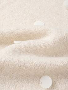Franclia Áo len trễ vai đính sequin thường ngày dành cho nữ, Thu/Đông - Màu be - Xem 7