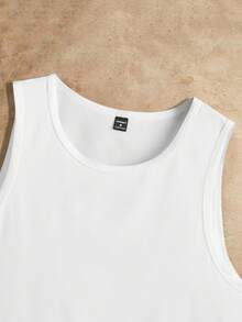 HIMLAND 3pcs Pack Men's Knitted Casual Top Men Tank Tops Pack Men Sleeveless T-Shirts White Tank Top Men Multi Pack Men Tops Sleeveless Men Tank Tops Multi Pack Men Sleeveless Tops - Black and White - View 8