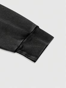 ROMWE MEN Casual Áo thun nam dài tay kiểu Gothic phối màu tương phản, phong cách thường ngày, thích hợp cho mùa thu. - Nhiều màu - Xem 4