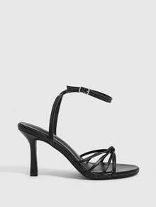 CUCCOO SZL Women's Elegant Commuter Heeled Sandals Valentine's Day - Black - View 3