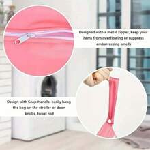 1/3pcs Travel Laundry Bag, Wet Dry Bag, Drawstring Washable Bag For Dirty Clothes, Swimwear, Gym Clothes, Available In Blue, Pink, Black, Gray - Multicolor - View 3