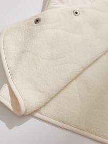 GlowEve 女士V领仿羊羔绒无袖修身开襟上衣，休闲都市风，适合秋冬季节，可作内搭或外穿，适合办公室通勤。 - 杏色 - 查看 5