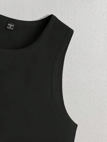 Manfinity BRENVOR 3 件套男士休闲无袖纯色针织背心，适合日常穿着