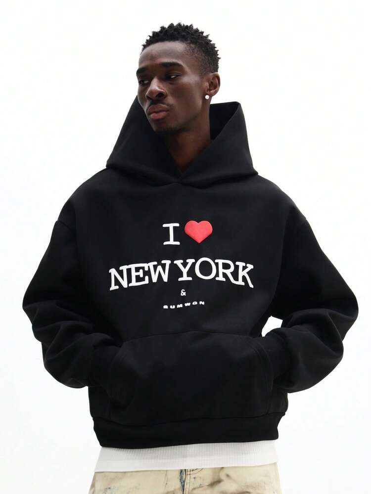 I Love New York Hoodie With Drawstring