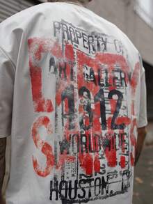 Artur Kramer 男士新款时尚嘻哈印花T恤 - 白色 - 查看 3