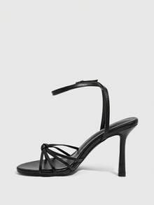 CUCCOO SZL Women's Elegant Commuter Heeled Sandals Valentine's Day - Black - View 5