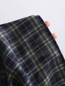 Sweetra 优雅格纹印花修身无袖迷你连衣裙 - 墨綠色 - 查看 5