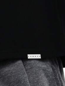 SUMWON Oversized Crew Neck Short Sleeve Summer Club Beverly Hills Rodeo Drive T-Shirt - Black - View 6