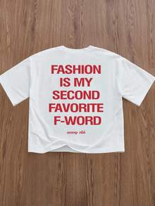 SWAVVY 3pcs/Set Men's Casual Loose Graphic Print T-Shirt, For Vacation And Everyday Wear - White - View 3