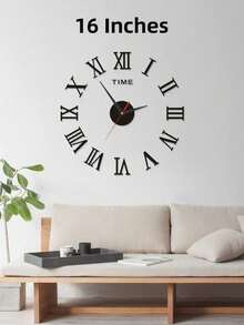 Reloj de pared 3D DIY Pegatinas de espejo acrílico Relojes de pared para decoración del hogar Sala de estar Reloj de aguja de cuarzo Reloj colgante Europa Horloge Color: Negro, Decoración del hogar, Decoración de la habitación Regalos Reloj de cumpleaños Graduación Decoración de pared del dormitorio Decoración del dormitorio Vuelta al colegio