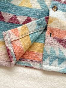 Vintaside Kids Baby Boy Retro Fashionable Versatile Long Sleeve Jacket, Suitable For Travel, Vacation Or Daily Casual Wear, Autumn/Winter - Multicolor - View 5