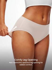 LUVLETTE 3条装中腰基础款超细纤维隐形三角裤女士内裤套装 - 大地色系