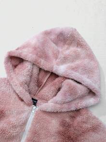 ROMWE MEN Street Life 男士长袖休闲扎染连帽外套，秋冬季 - 藕粉色 - 查看 8